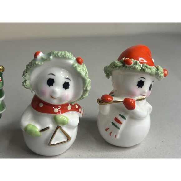 NAPCO Bone China Christmas Snowman Santa Vintage Spaghetti 1960’s Lot 4 - Picture 3 of 12